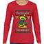 Feliz Navidad Mis Amigos!, Ugly Christmas Sweater Womens Graphic Long Sleeve T-Shirt
