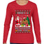 Here's A Big Package For You Santa Christmas Sweater, Ugly Christmas Sweater Womens Graphic Long Sleeve T-Shirt