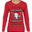 Thought I'd Wear My Best Suit Ed Gein, Ugly Christmas Sweater Womens Graphic Long Sleeve T-Shirt