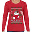 Holiday, Ugly Christmas Sweater Womens Graphic Long Sleeve T-Shirt