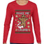 Make Me Crumb, Ugly Christmas Sweater Womens Graphic Long Sleeve T-Shirt