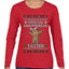 Official Gingerbread Taster, Ugly Christmas Sweater Womens Graphic Long Sleeve T-Shirt