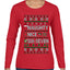 Naughty Nice 6 7 Checklist, Ugly Christmas Sweater Womens Graphic Long Sleeve T-Shirt