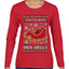 I Like To Jingle Her Bells, Ugly Christmas Sweater Womens Graphic Long Sleeve T-Shirt