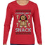Lookin Like A Snack, Ugly Christmas Sweater Womens Graphic Long Sleeve T-Shirt