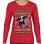 Die Hard Best Christmas Ever Hans Down Nakatomi, Ugly Christmas Sweater Womens Graphic Long Sleeve T-Shirt