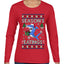 Season's Eatings Shark, Ugly Christmas Sweater Womens Graphic Long Sleeve T-Shirt