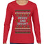 Merry And Bright, Ugly Christmas Sweater Womens Graphic Long Sleeve T-Shirt