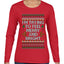 I'm Trying To Feel Merry And Bright, Ugly Christmas Sweater Womens Graphic Long Sleeve T-Shirt