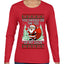 You Should See The Size Of My Sack Naughty Santa, Ugly Christmas Sweater Womens Graphic Long Sleeve T-Shirt