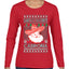 Santa's Favorite Cabrona, Ugly Christmas Sweater Womens Graphic Long Sleeve T-Shirt