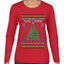 Deck The Halls With Guns & Ammo Fa La La La La, Ugly Christmas Sweater Womens Graphic Long Sleeve T-Shirt