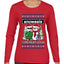 Snowasis English Rock Band Parody, Ugly Christmas Sweater Womens Graphic Long Sleeve T-Shirt