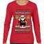 You're On Santa's Naughty List ICE Agent, Ugly Christmas Sweater Womens Graphic Long Sleeve T-Shirt