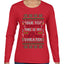 Due To Tariffs This Is My Ugly Christmas Sweater, Ugly Christmas Sweater Womens Graphic Long Sleeve T-Shirt