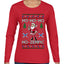 Skinny Santa Ho Ho Ho Ho-Zempic Weight Loss Shot, Ugly Christmas Sweater Womens Graphic Long Sleeve T-Shirt