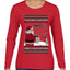 Santa Drone Show Reindeer, Ugly Christmas Sweater Womens Graphic Long Sleeve T-Shirt