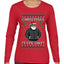Santa Christmas Type Shit, Ugly Christmas Sweater Womens Graphic Long Sleeve T-Shirt