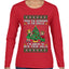 From The Windows To The Walls I'm About To Deck These Halls, Ugly Christmas Sweater Womens Graphic Long Sleeve T-Shirt