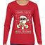 Santa Says 6 7 Numbers Meme, Ugly Christmas Sweater Womens Graphic Long Sleeve T-Shirt