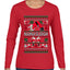 Namasleigh, Namaste Yoga Santa Claus, Ugly Christmas Sweater Womens Graphic Long Sleeve T-Shirt