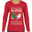 6 7 Christmas Hands, Ugly Christmas Sweater Womens Graphic Long Sleeve T-Shirt