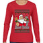 Buon Natale, Italian Santa Claus, Funny, Italian American Humor, Ugly Christmas Sweater Womens Graphic Long Sleeve T-Shirt