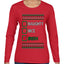 Naughty Nice, Irish, Irish Christmas, Ugly Christmas Sweater Womens Graphic Long Sleeve T-Shirt