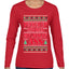 Pucker Up And Kiss My Jolly Ass, Ugly Christmas Sweater Womens Graphic Long Sleeve T-Shirt