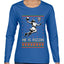 He Is Rizzin, Ugly Christmas Sweater Womens Graphic Long Sleeve T-Shirt