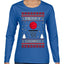 Merry Swishmas Basketball Sports Ugly Christmas Sweater Womens Graphic Long Sleeve T-Shirt