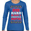 Die Hard is Not a Christmas Movie Classic, McClane Hans Nakatomi Plaza Xmas Party Holiday Movies Ugly Christmas Sweater Womens Graphic Long Sleeve T-Shirt