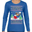 Grandma Got Run Over by a Reindeer, Funny Animated Design Rein Deer Kids TV Song Movie Ugly Christmas Sweater Womens Graphic Long Sleeve T-Shirt