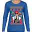 Mac Daddy Funny Viral Trump Meme Fast Food Fries Burgers Ugly Christmas Sweater Womens Graphic Long Sleeve T-Shirt