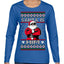 Santa Is Him Funny Gen Z Viral Meme Shades Slang Ugly Christmas Sweater Womens Graphic Long Sleeve T-Shirt