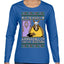 Holiday Armadillo Part Jewish TV Show Ugly Christmas Sweater Womens Graphic Long Sleeve T-Shirt