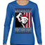 Merry Christmas to All a Good Fight | Santa Donald Trump Ugly Christmas Sweater Womens Graphic Long Sleeve T-Shirt