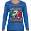 Jing a Di Jing Dominick the Italian Christmas Donkey Ugly Christmas Sweater Womens Graphic Long Sleeve T-Shirt