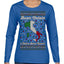 Buon Natale e Felice Anno Nuovo! Merry Christmas and Happy New Year Ugly Christmas Sweater Womens Graphic Long Sleeve T-Shirt