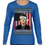 Merry Christmusk Funny Dark MAGA Santa Elon Doge Meme Ugly Christmas Sweater Womens Graphic Long Sleeve T-Shirt