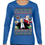 Put the Cookies Down Make America Healthy Again RFK Ugly Christmas Sweater Womens Graphic Long Sleeve T-Shirt