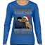 I Love You Merry Chrithmith Funny Boxing Fight Meme Classic Funny Xmas Ugly Christmas Sweater Womens Graphic Long Sleeve T-Shirt