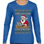 Santa Saw Your Search History, Funny Internet Humor, Ugly Christmas Sweater Womens Graphic Long Sleeve T-Shirt