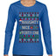 Naughty Nice 41, Ugly Christmas Unisex Sweater List, Extra Festive, Ugly Christmas Sweater Womens Graphic Long Sleeve T-Shirt