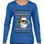 Rollin' Into The Holidays Christmas Sweater, Ugly Christmas Sweater Womens Graphic Long Sleeve T-Shirt
