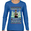 Finding My Happy Holiday, Ugly Christmas Sweater Womens Graphic Long Sleeve T-Shirt