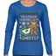 I'm A Freak On The Sheets, Ugly Christmas Sweater Womens Graphic Long Sleeve T-Shirt