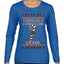 Official Candy Cane Licker, Ugly Christmas Sweater Womens Graphic Long Sleeve T-Shirt