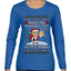 Redacted Naughty List Access Denied, Ugly Christmas Sweater Womens Graphic Long Sleeve T-Shirt