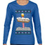 North Pole, Ugly Christmas Sweater Womens Graphic Long Sleeve T-Shirt
